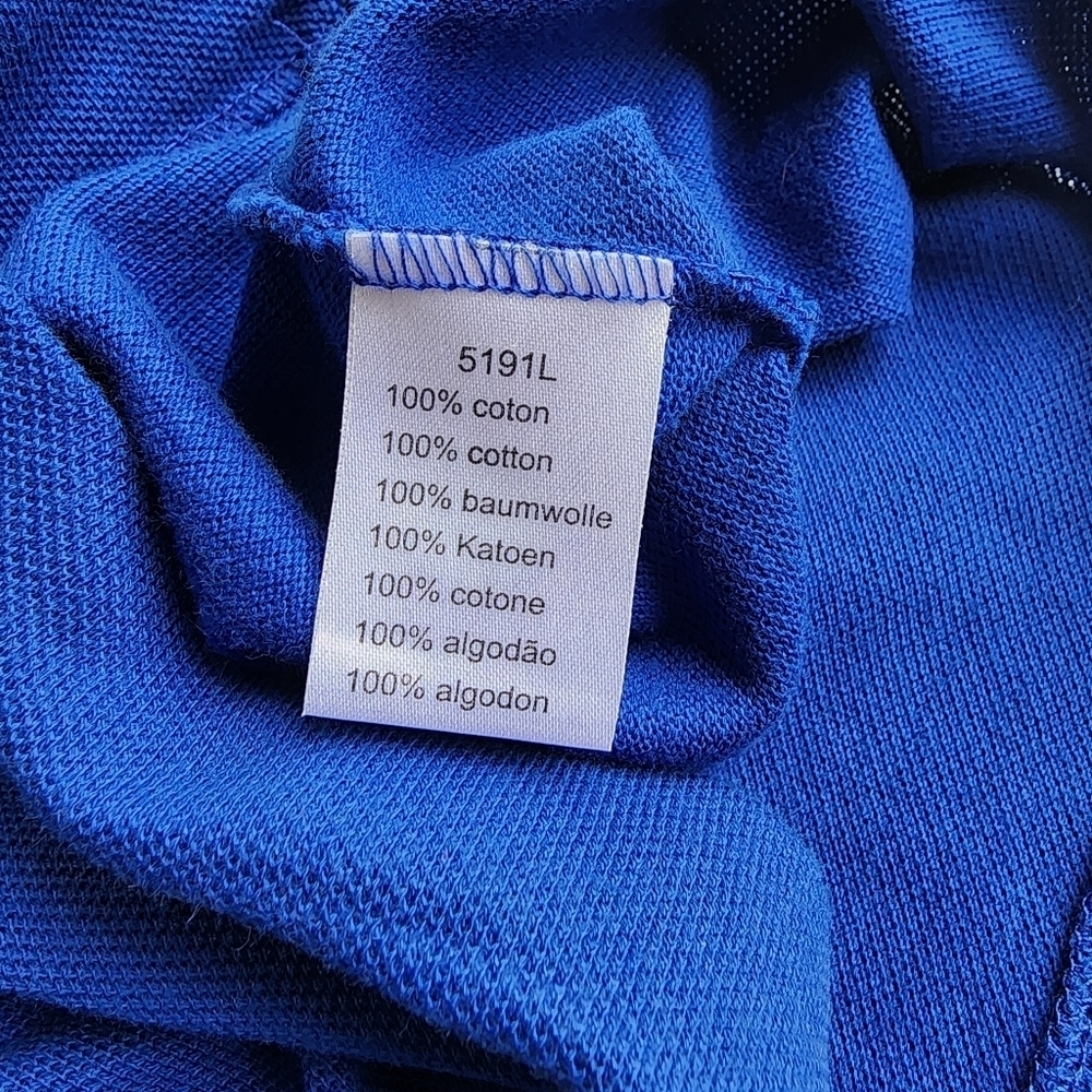 Lacoste Polo Shirt Men Size 8 3XL Royal Blue Stretch Short Sleeve - Picture 7 of 9